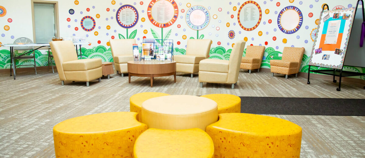 Sitting area for front entrance of Educare Chicago